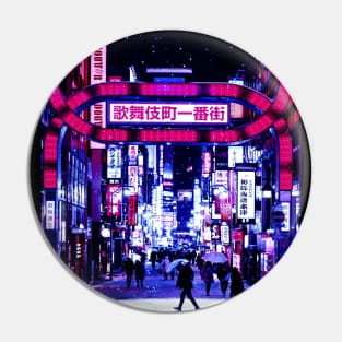 Tokyo Street Neon Synthwave Pin