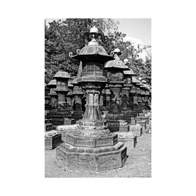 Ueno Park Stone Lantern Army by bobmeyers