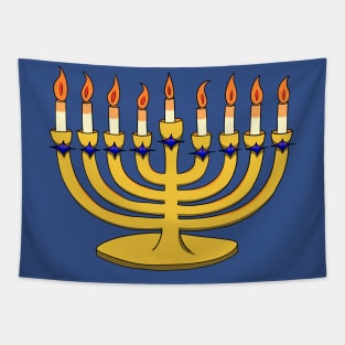 Golden Menorah Tapestry