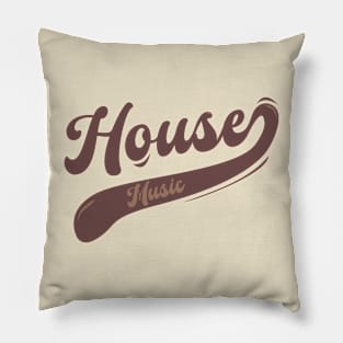 House music // Brown Vintage / V1 Pillow