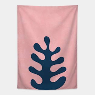 Abstract Shape Botanical Plant Pink, Scandi Artwork Tapestry