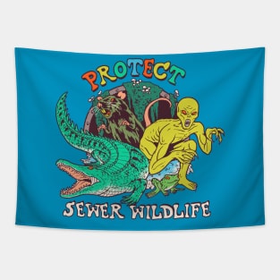 Protect Sewer Wildlife Tapestry