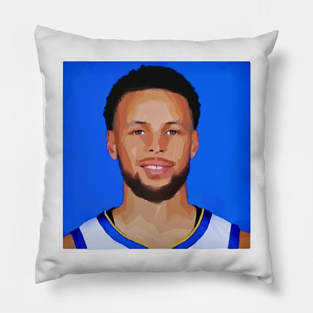 Stephen Curry Pillow by Playful Creatives