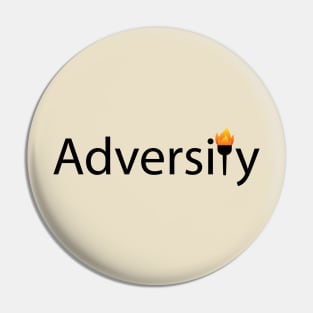 Adversity typographic logo design Pin