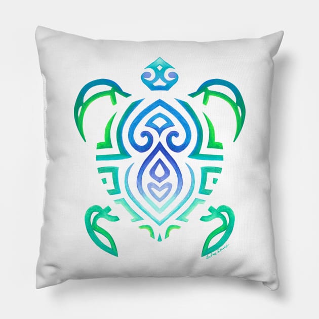 Tribal Turtle Pillow by artsytoocreations