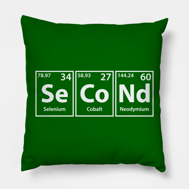 Second (Se-Co-Nd) Periodic Elements Spelling Pillow by cerebrands