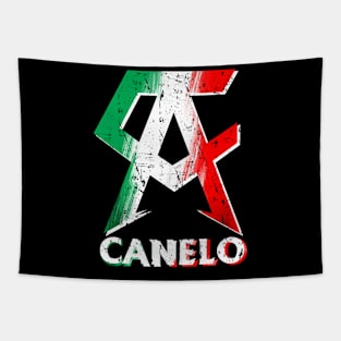 vintage logo canelo alvarez Tapestry