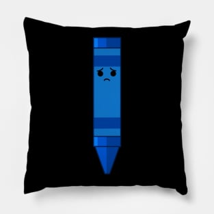 Cute Sad Crayon Pillow