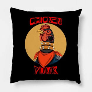 Chicken punk Pillow