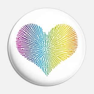 Turing Pattern Sunburst Love Heart (Full Spectrum) Pin