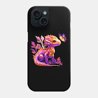 Cute Blue Dragon Meets Butterfly Phone Case