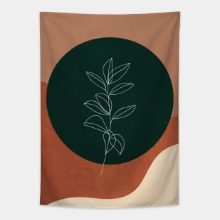 Botanical, Geometric, Minimalist, Abstract Art Tapestry