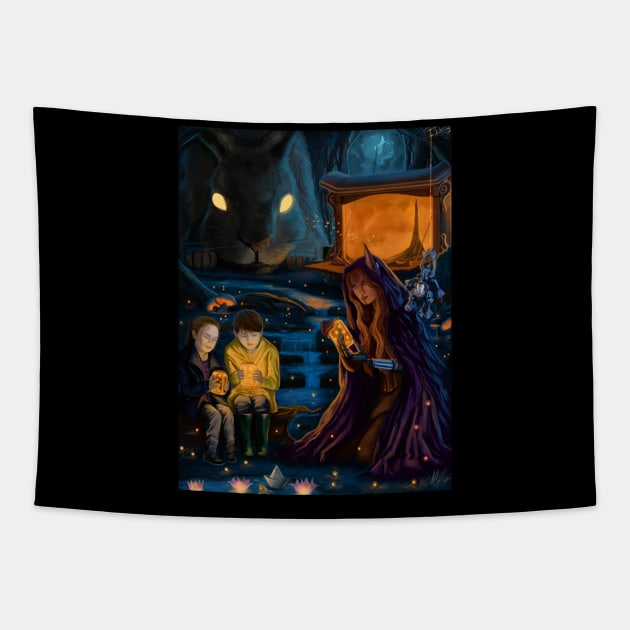 Fireflies Tapestry by ALStanford