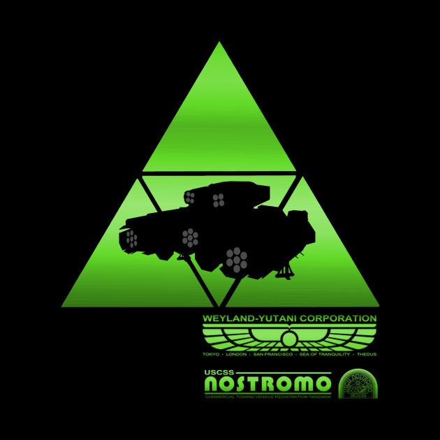 Alien Nostromo spaceship green by udezigns