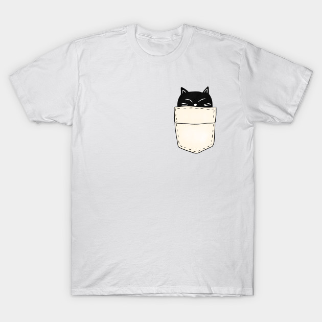 Cat In The Pocket Pocket Cat T Shirt Teepublic