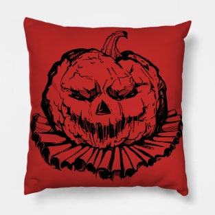 Zombie pumpkin. The terrifying smile of Jack's pumpkin. Pillow