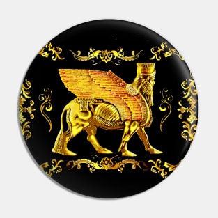 Golden Lamassu Pin