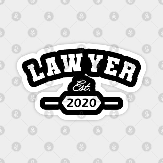 Lawyer est. 2020 Magnet by KC Happy Shop