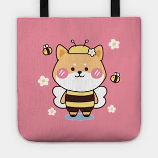 Cute shiba inu bee akita inu shibainu akitainu Tote