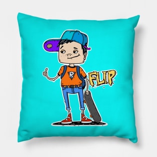 Funny skater dude Pillow