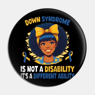 Down Syndrome It's Not A Disability It's A Different Ability Pin