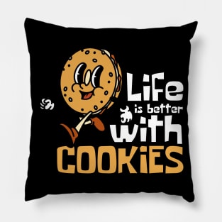 Life Is Better With Cookies Funny Mascot Pillow