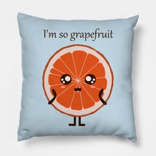 Grapefruit, grateful Pillow
