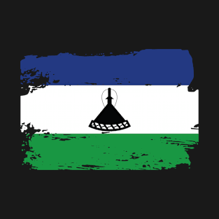 Official Lesotho Flag Liberian Country Pride Vintage T-Shirt