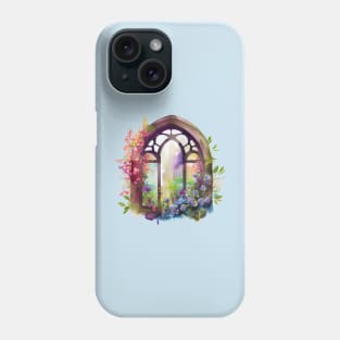 Rainbow Floral Church  Window Phone Case