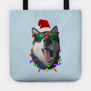 Christmas Husky Tote