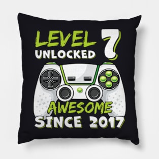 Seven 7Th Birthday Decoration Boy 7Yr 7 Year Old Birthday Pillow