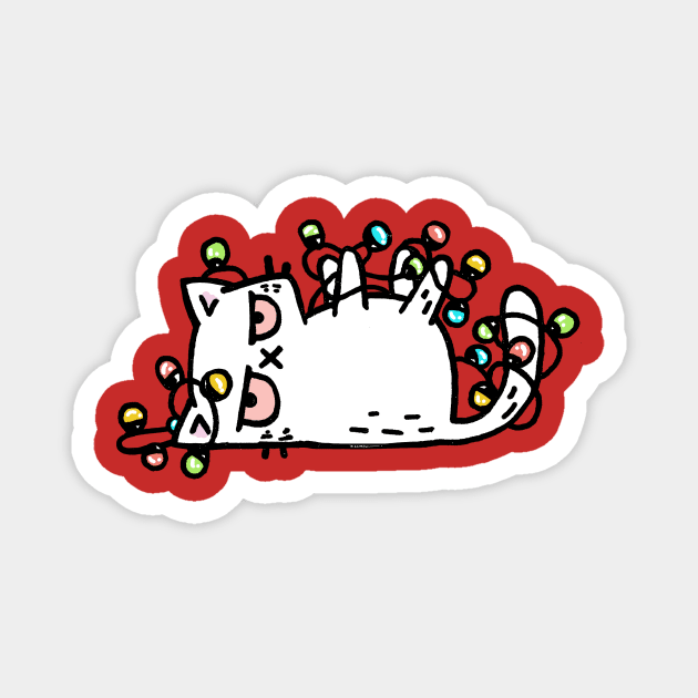 Tis the season to sparkle Cat Magnet by Walmazan