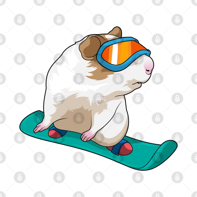 Guinea pig Snowboarder Snowboard by Markus Schnabel