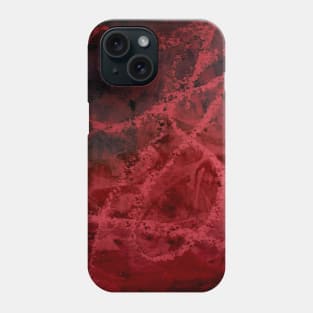 Crimson Grunge Textural Pattern Phone Case