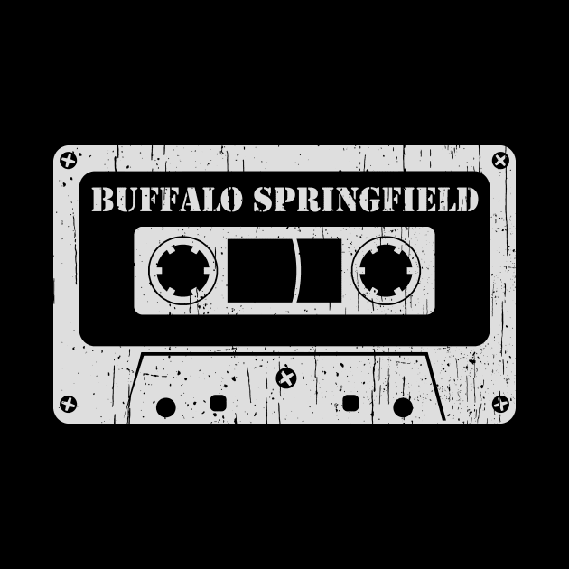 Buffalo Springfield - Vintage Cassette White by FeelgoodShirt