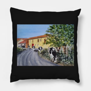 Cows on the Camino de Santiago Pillow