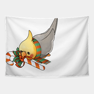 Christmas Cockatiel Tapestry