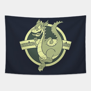 Dragon Burning Life Tapestry