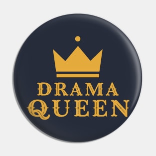 Classy Retro Drama Queen Crown Pin