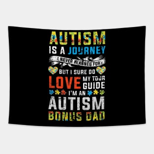 Autism Bonus Dad Journey Autism Awareness Tapestry