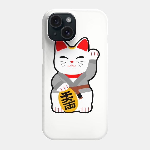 Jiu jitsu maneki neko bjj brown belt Phone Case by sivelobanova