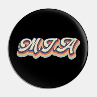 Retro MIA Pattern 70s 80s 90s Birthday Classic Style Pin