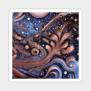 Other Worldly Designs- nebulas, stars, galaxies, planets with feathers Magnet