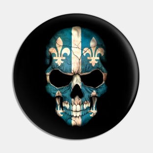 Quebec Flag Skull Pin