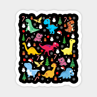 Dinosaru Christmas Party T-Shirt Magnet