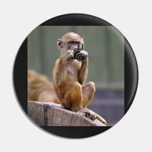 Monkey with a camera Pin