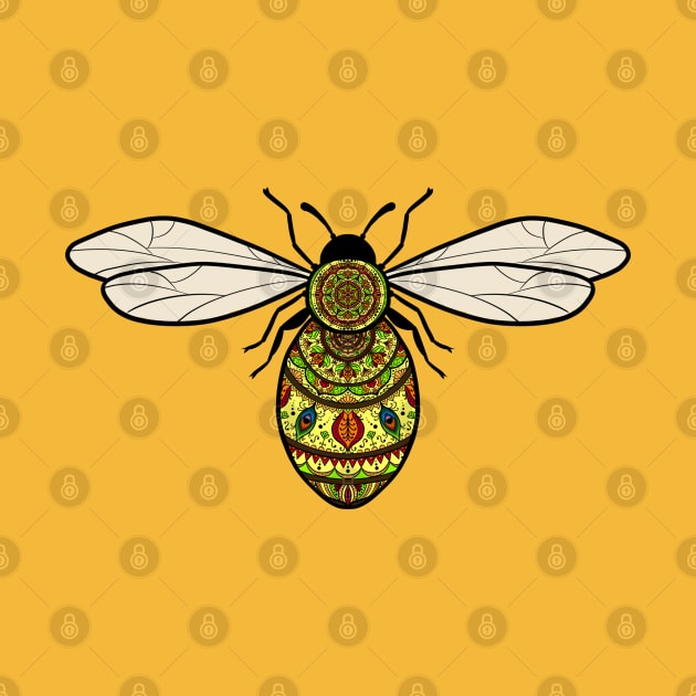 Mandala Bee by SheaBondsArt