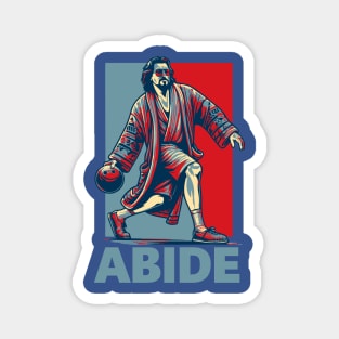 Abide Dude Lebowski Obama-Style Art Magnet