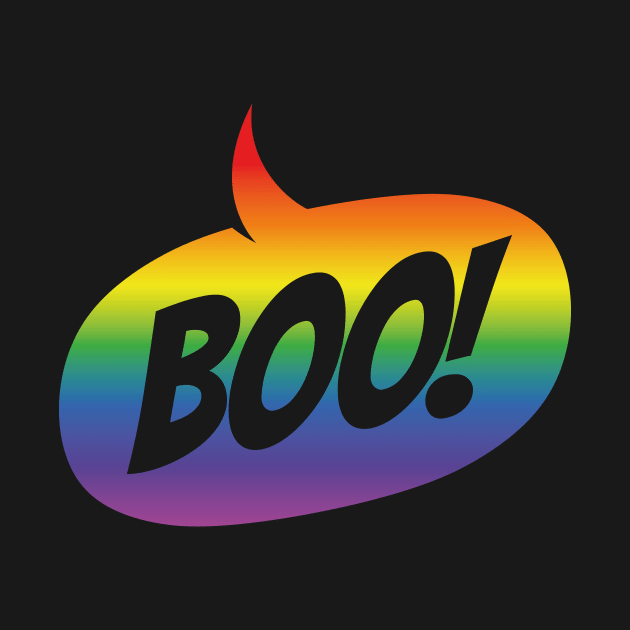 Boo! (rainbow effect) by GraphicGibbon