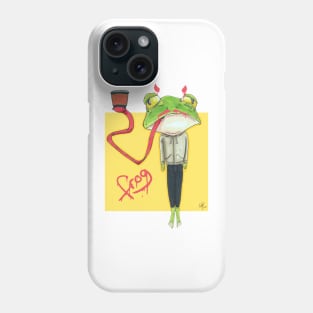 Tired Frog Graffiti Phone Case